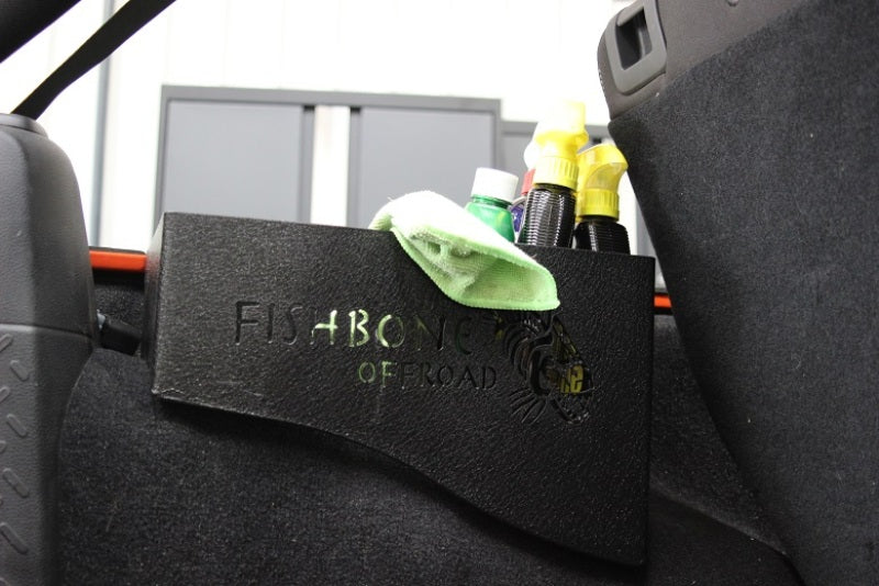 Fishbone Offroad 07-18 Jeep Wrangler JK 4 DR WheelWell Storage Bin - Black Textured Powdercoat Steel-thumbmail-2