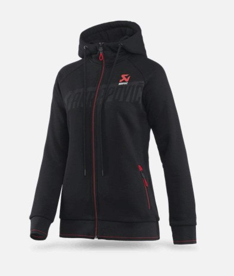 Akrapovic Womens Corpo Zip Hoodie Black - 2XL-thumbmail-1