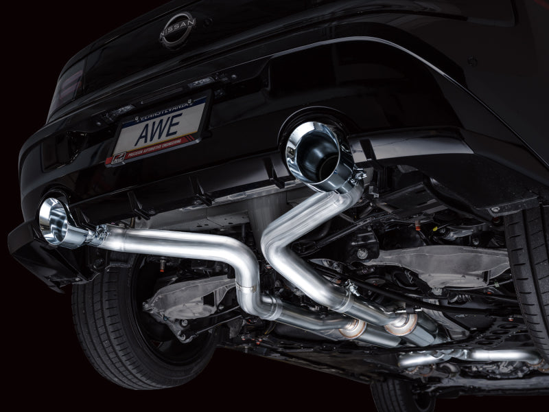 AWE 2023 Nissan Z RZ34 RWD Track Edition Catback Exhaust System w/ Chrome Silver Tips-thumbmail-5