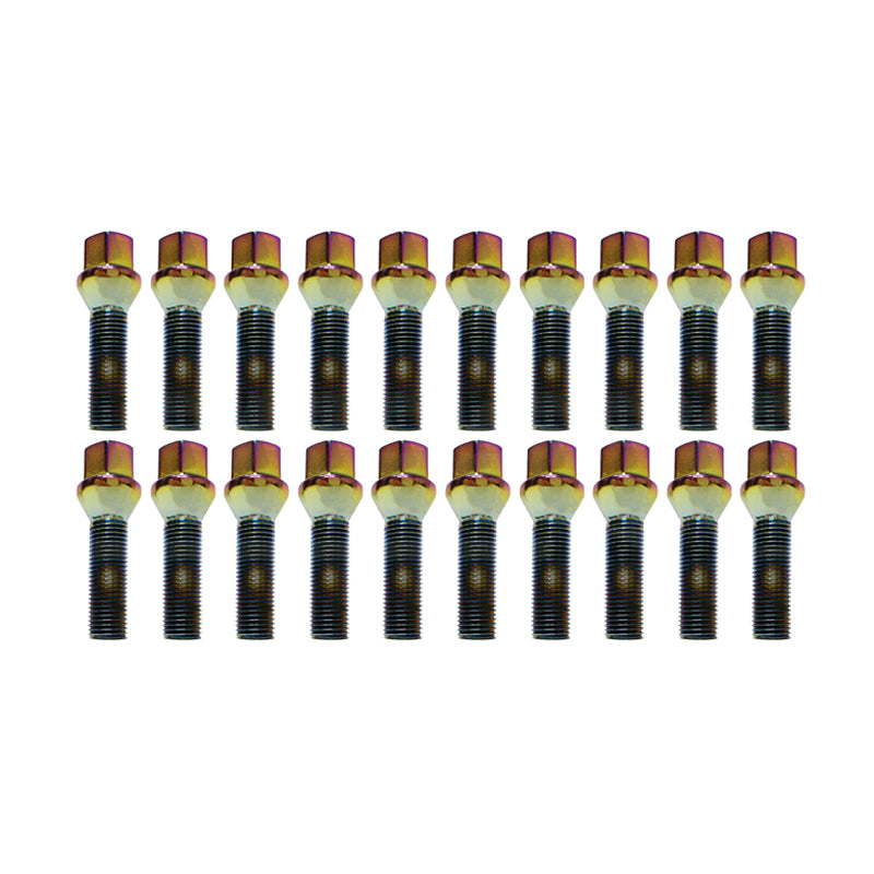 Wheel Mate Mevius 17 Hex Lug Bolt Set of 20 - Chrome Neon 14x1.25 40mm Cone 60 DEG TAP-thumbmail-1
