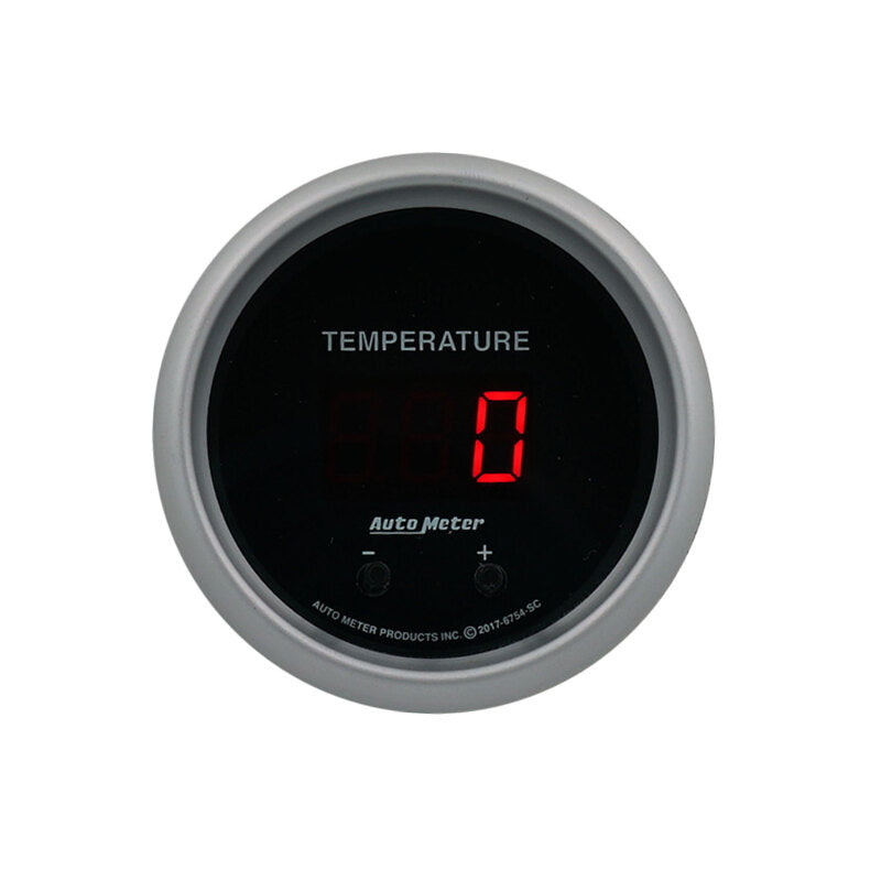 Autometer 52.4mm Black Switchable 60-340 Degrees F / 40-170 Degrees C Sport-Comp Elite Digital Gauge-thumbmail-2