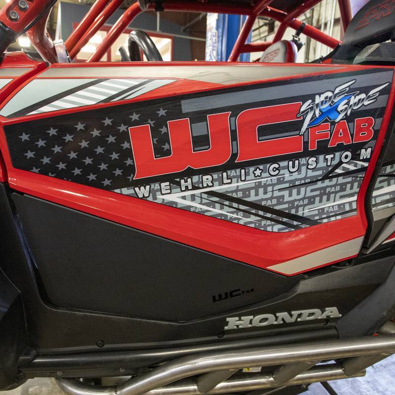 Wehrli 2019+ Honda Talon 1000X/R Front Lower Door Kit - Semi-Gloss Black-thumbmail-2