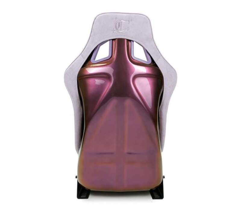 NRG FRP Bucket Seat (Medium) Prisma-Chromatic Lilac Vegan Suede w/ Chameleon Back-thumbmail-1