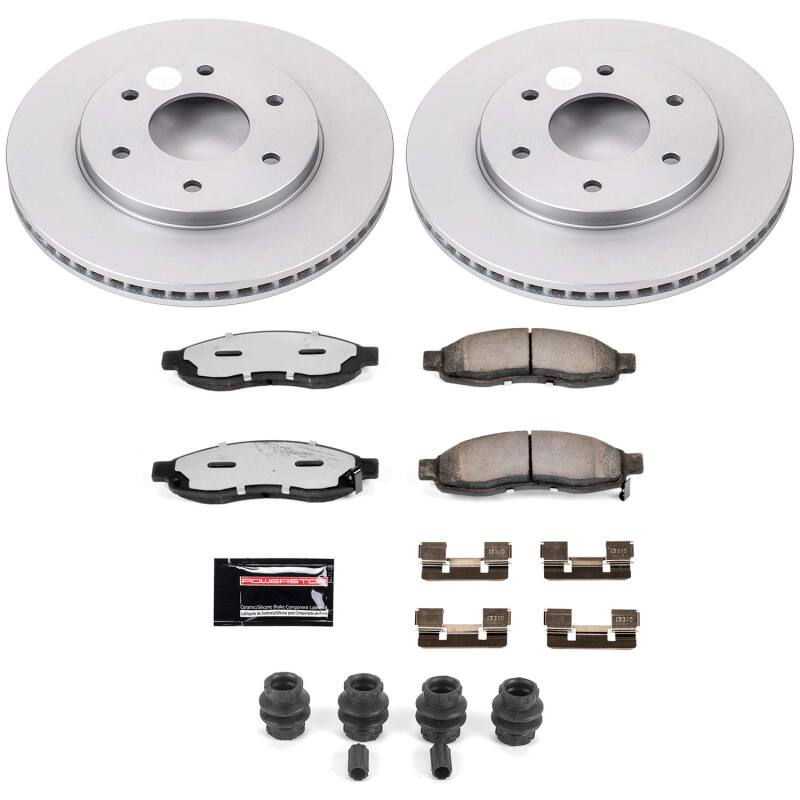 Power Stop 04-05 Infiniti QX56 Front Z36 Coated Truck & Tow Brake Kit-thumbmail-1