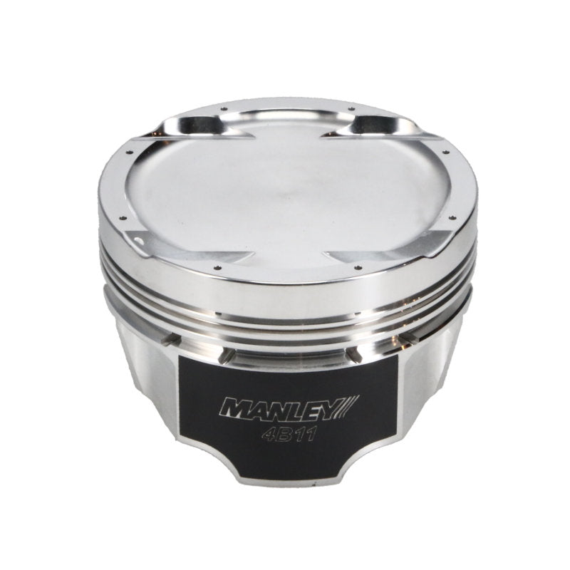 Manley 08+ Mitsubishi 4B11T 86mm STD -11cc Dome 9.0:1 CR Turbo Tuff Series Piston Set w/ Rings-thumbmail-3