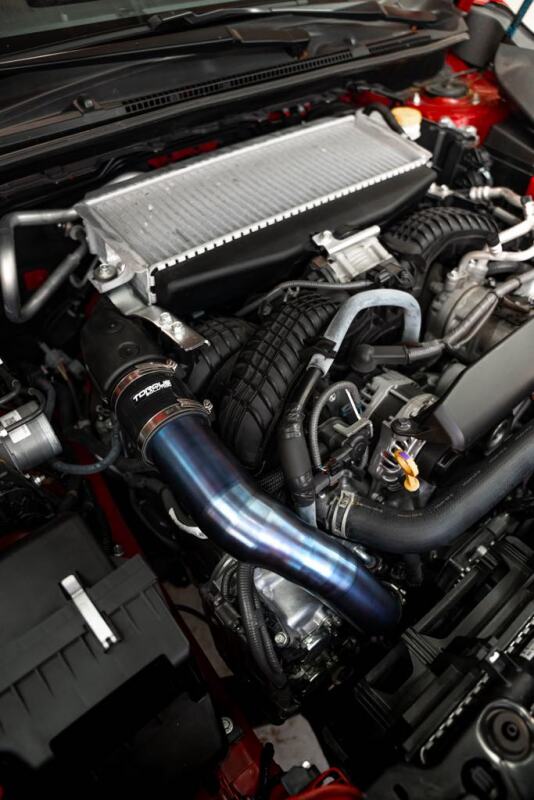 Torque Solution 2022+ Subaru WRX / 19-23 Subaru Ascent Titanium Top Mount Charge Pipe - Burnt Blue-thumbmail-2
