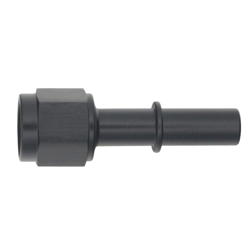 DeatschWerks 6AN Female Flare Swivel to 3/8in Male EFI Quick Disconnect - Anodized Matte Black-thumbmail-1