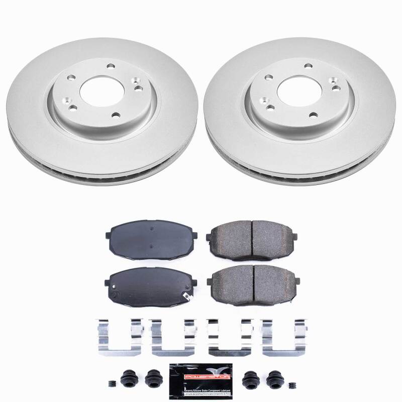 Power Stop 10-13 Kia Forte Front Z23 Coated Brake Kit-thumbmail-1