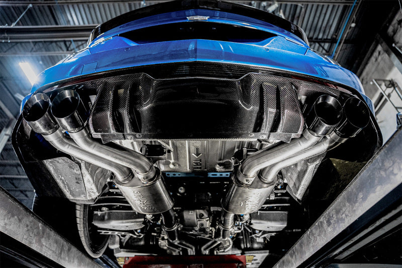 Stainless Works 22-25 Cadillac CT5-V Blackwing Axleback Exhaust - Black Chrome Tips-thumbmail-2