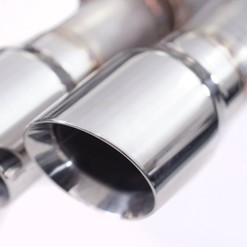 Stainless Works 18-21 Ford Mustang GT 3in Legend Series Catback X-Pipe w/Quad Tips w/o Active Valves-thumbmail-2