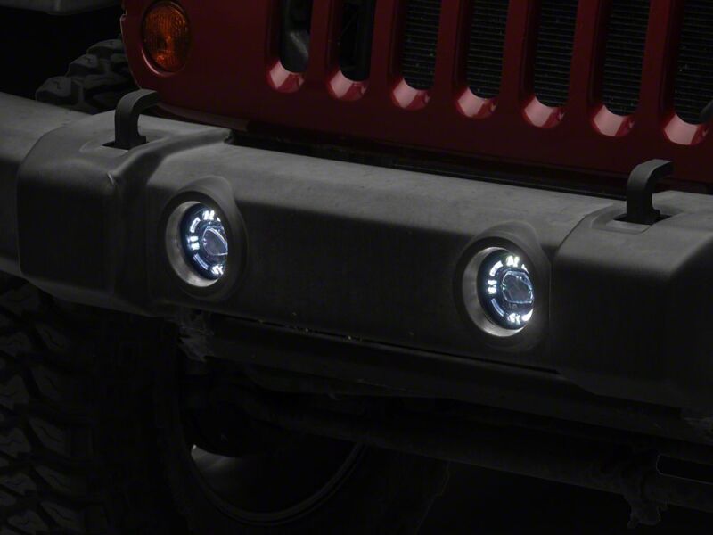 Raxiom 07-18 Jeep Wrangler JK V2 LED Switchback Fog Lights with Amber Turn Signal and Halo Rings-thumbmail-5