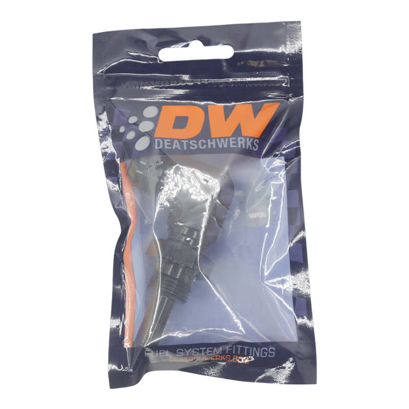 DeatschWerks 8AN Male Flare to Straight 3/8in Single Hose Barb - Anodized Matte Black-thumbmail-2