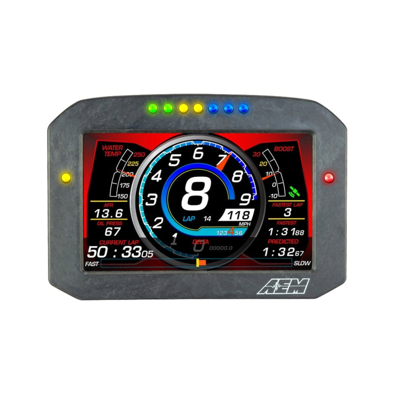 AEM CD-7LG Carbon Logging Flush Digital Dash Display w/ Internal 20Hz GPS & Antenna-thumbmail-5