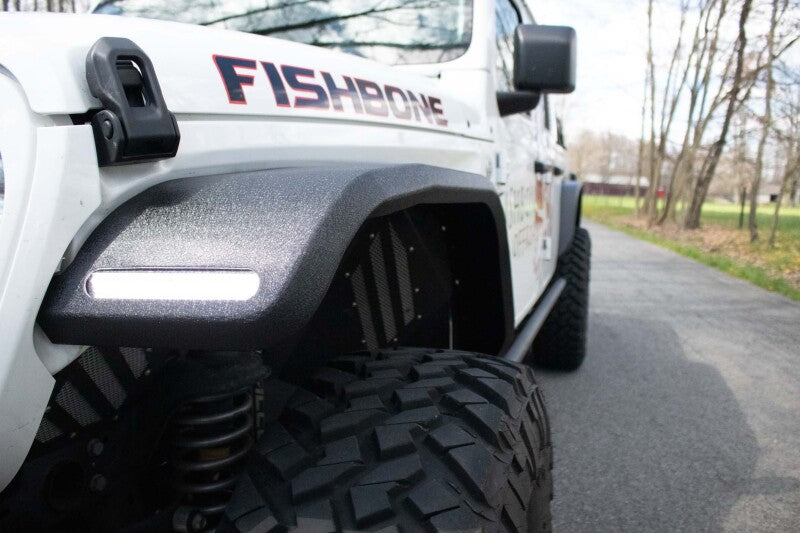Fishbone Offroad 2018+ Jeep Wrangler JL/JLU/2020+ Gladiator JT  Alum Front Fender Flares  - Black-thumbmail-5
