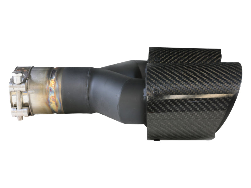 aFe Takeda 2.5in 304 Stainless Steel Clamp-on Exhaust Tip Passenger Side 2.5in Inlet 4inDual-Carbon-thumbmail-2