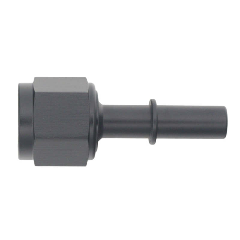 DeatschWerks 8AN Female Flare Swivel to 3/8in Male EFI Quick Disconnect - Anodized Matte Black-thumbmail-1