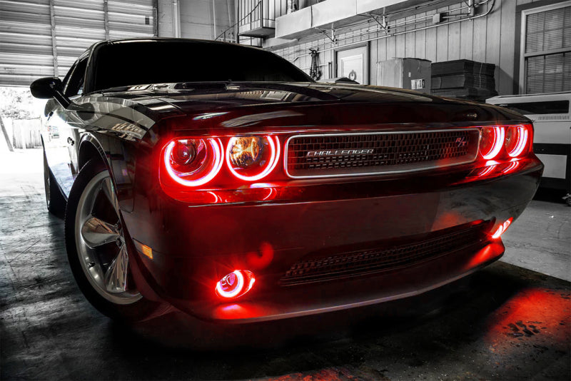 Oracle Dodge Challenger 08-14 LED Waterproof Halo Kit - Red-thumbmail-3