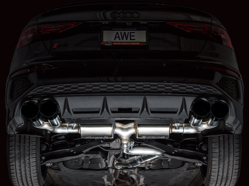 AWE 22-24 Audi 8Y S3 Touring Edition Exhaust - Diamond Black Tips-thumbmail-3