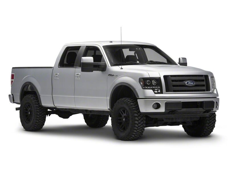 Raxiom 09-14 Ford F-150 G2 Super White LED Halo Projector Headlights- Black Housing- Clear Lens-thumbmail-2
