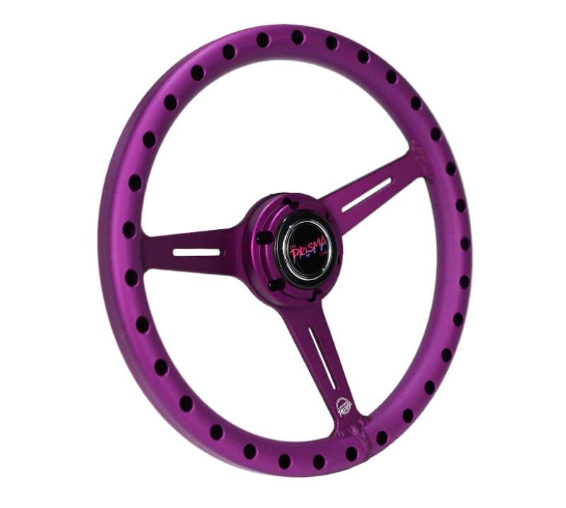 NRG Aluminum Steering Wheel 330mm - Extra Light - Ergonomic Grip - Anadized Purple-thumbmail-3