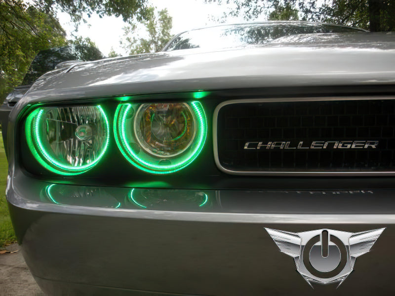 Oracle 08-14 Dodge Challenger LED Projector Headlight Halo Kit - Green-thumbmail-5