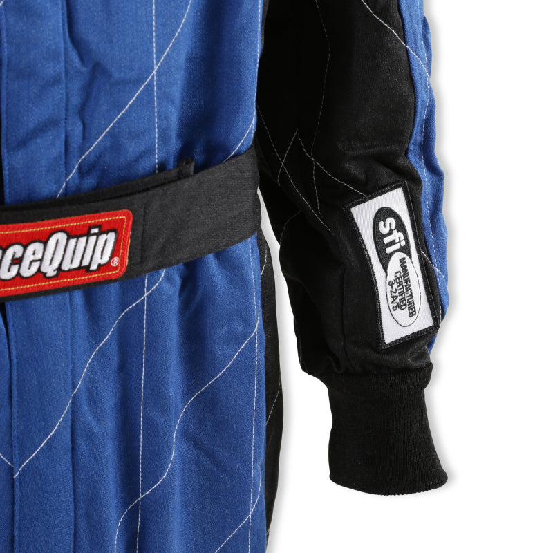 RaceQuip Blue Chevron-5 Suit SFI-5 - M Tall-thumbmail-5
