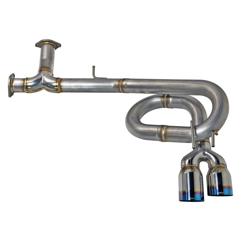 Remark 2022+ Honda Civic Sport Hatchback FL2 (Link Loop) Catback Exhaust Burnt Stainless Steel Tip-thumbmail-1