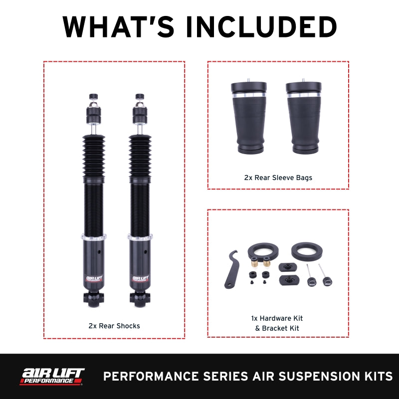 Air Lift Performance 2005-2014 Ford Mustang (S197) Rear Kit (3/8 Fittings Not Included)-thumbmail-2