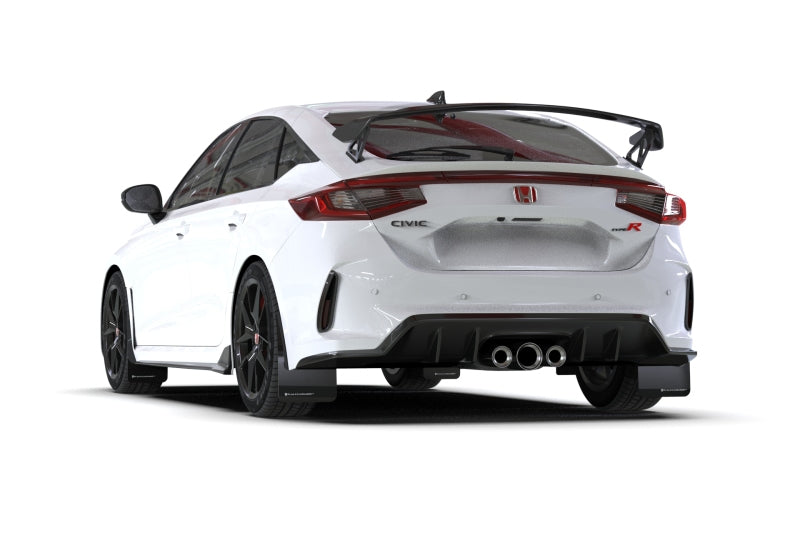 Rally Armor 2023+ Honda Civic Type R Black Mud Flap White Logo-thumbmail-3