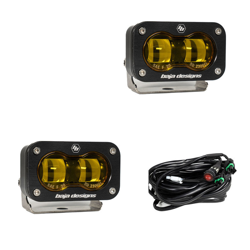 Baja Designs Universal S2 SAE Spot LED (Pair) - Amber-thumbmail-1