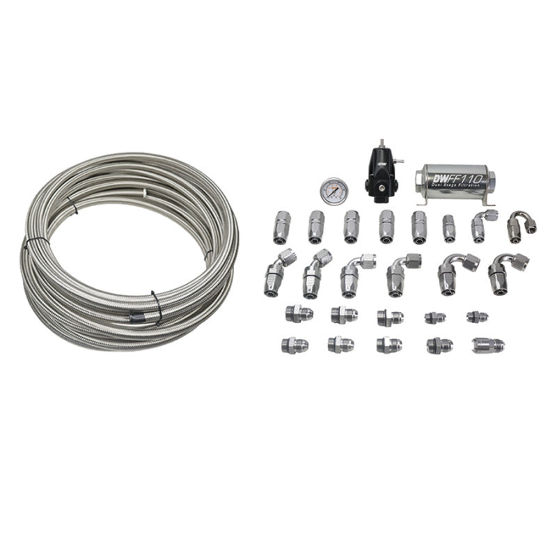 DeatschWerks 16-19 Cadillac CTS-V X2 Series Pump Module -8AN Feed w/ -6AN Return PTFE Plumbing Kit-thumbmail-1