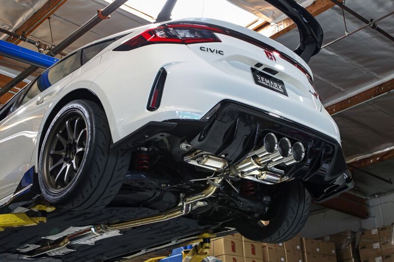 Remark 2023+ Honda Civic Type-R (FL5) Triple Tip Catback Exhaust w/ Triple Tip & Front Pipe-thumbmail-2