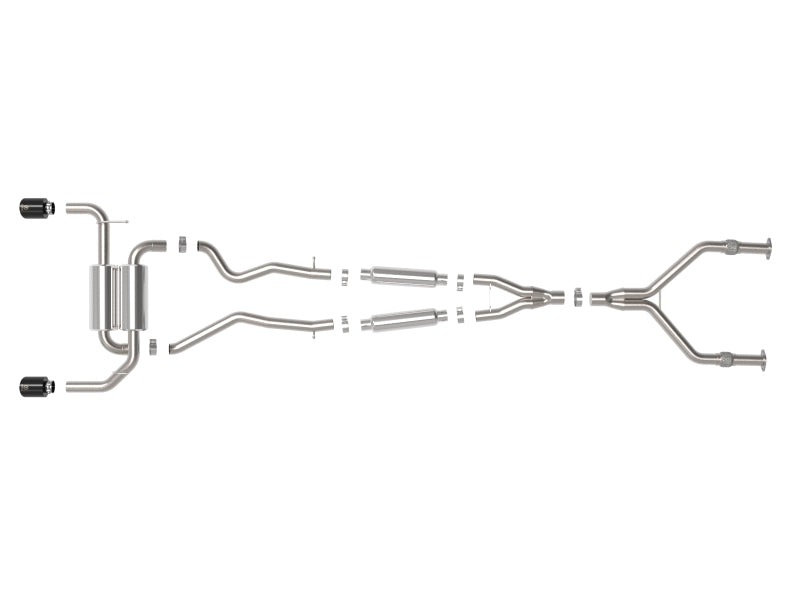 aFe 14-15 Infiniti Q50 V6 3.7L Takeda 2.5in 305 SS Cat Back Exhaust System w/ Black Tips-thumbmail-5
