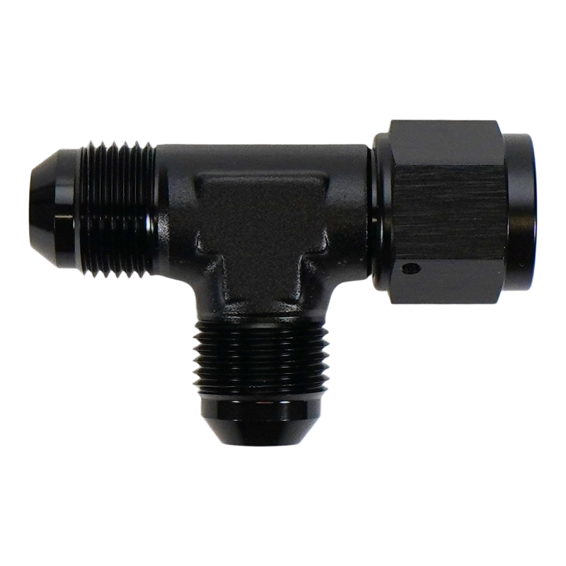 DeatschWerks 8AN Male Flare to Female Flare Swivel Tee on Straight-thumbmail-1