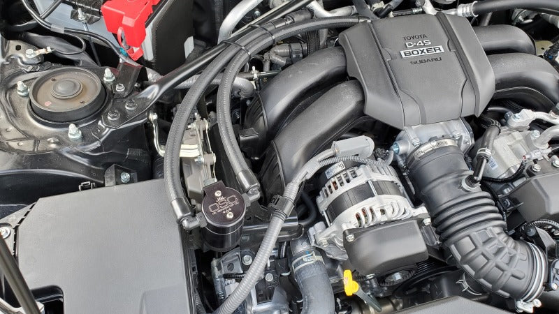 J&L 22-23 Subaru BRZ/GR86 2.4L Passenger Side Oil Separator 3.0 - Black Anodized-thumbmail-2