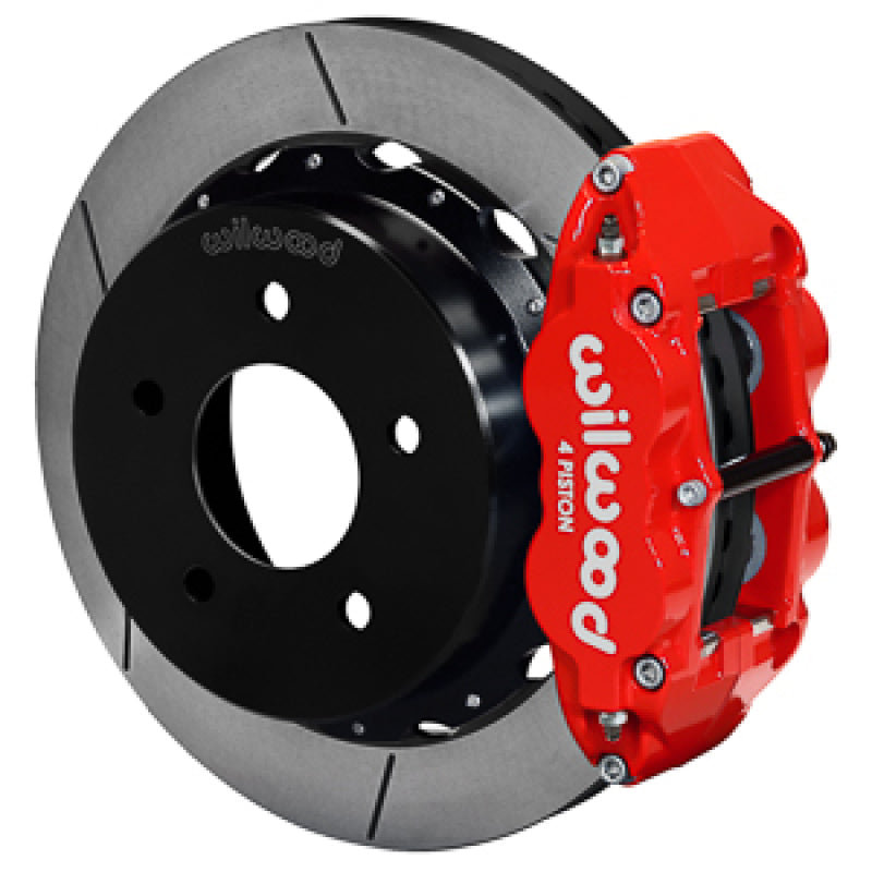 Wilwood 88-98 Chevy Silverado Superlite 4R 12.88x1.10in GT Slotted Rear Drum to Disc Conv. - Red-thumbmail-1