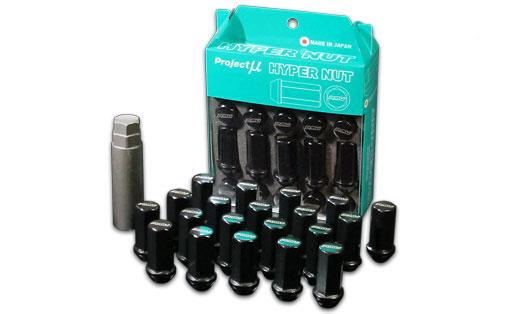 Project Mu Hyper Lug Nut M12 x 1.25 Subaru/Nissan/Infiniti - Black-thumbmail-1