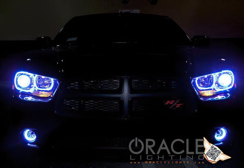 Oracle 11-12 Dodge Charger LED Fog Light Halo Kit - Amber-thumbmail-2