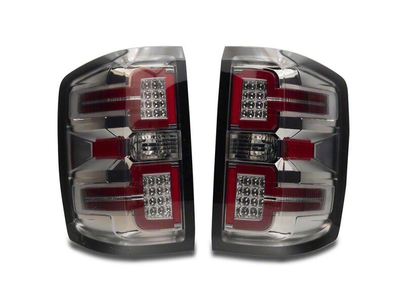 Raxiom 14-18 Chevrolet Silverado 1500 LED TailLights/SeqTurn Signals- Chrome- Smoked Lens-thumbmail-4