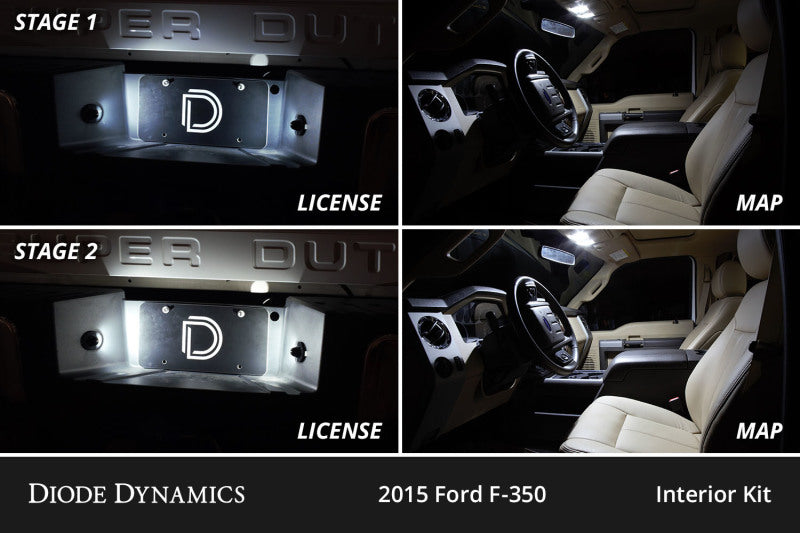 Diode Dynamics 08-16 d Super Duty F250/F350 Interior LED Kit Cool White Stage 1-thumbmail-3