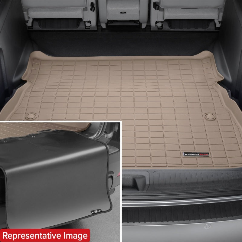 WeatherTech 15-23 Ford Edge / 19-22 Edge ST Seatback Cargo Liner HP w/Bumper Protector - Tan-thumbmail-1