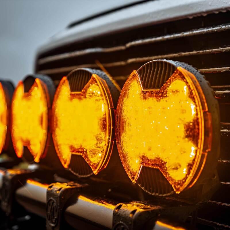 KC HiLiTES SlimLite 8in. LED Light Shield Driving (Shield Only) - Amber-thumbmail-2