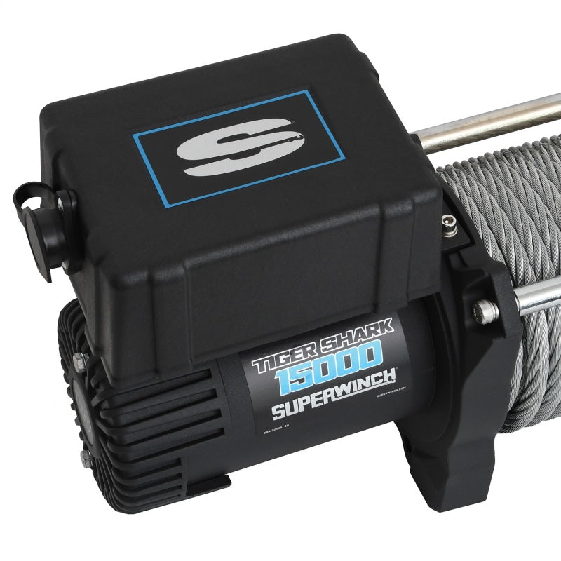 Superwinch 15000 LBS 12V DC 7/16in x 82ft Wire Rope Tiger Shark 11500 Winch-thumbmail-5