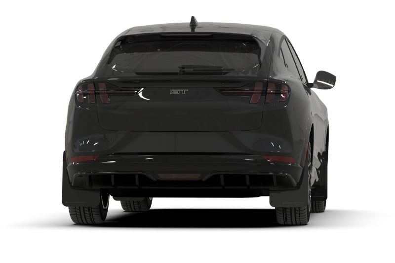 Rally Armor 21-23 Ford Mustang Mach-E Black UR Mud Flap w/ Metallic Black Logo-thumbmail-3