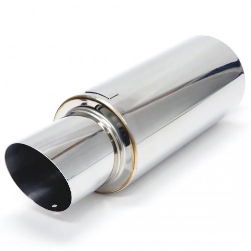 BLOX Racing 2.25 inch SL Sport Muffler - Matte Black-thumbmail-2