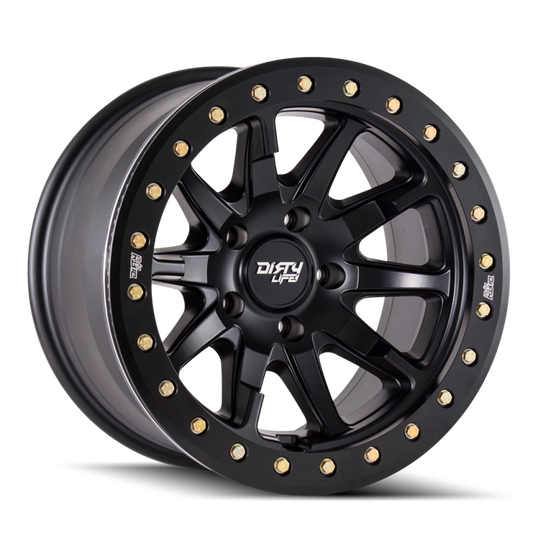 Dirty Life 9304 DT-2 20x9 / 6x135 BP / 12mm Offset / 87.1mm Hub Matte Black Wheel - Beadlock