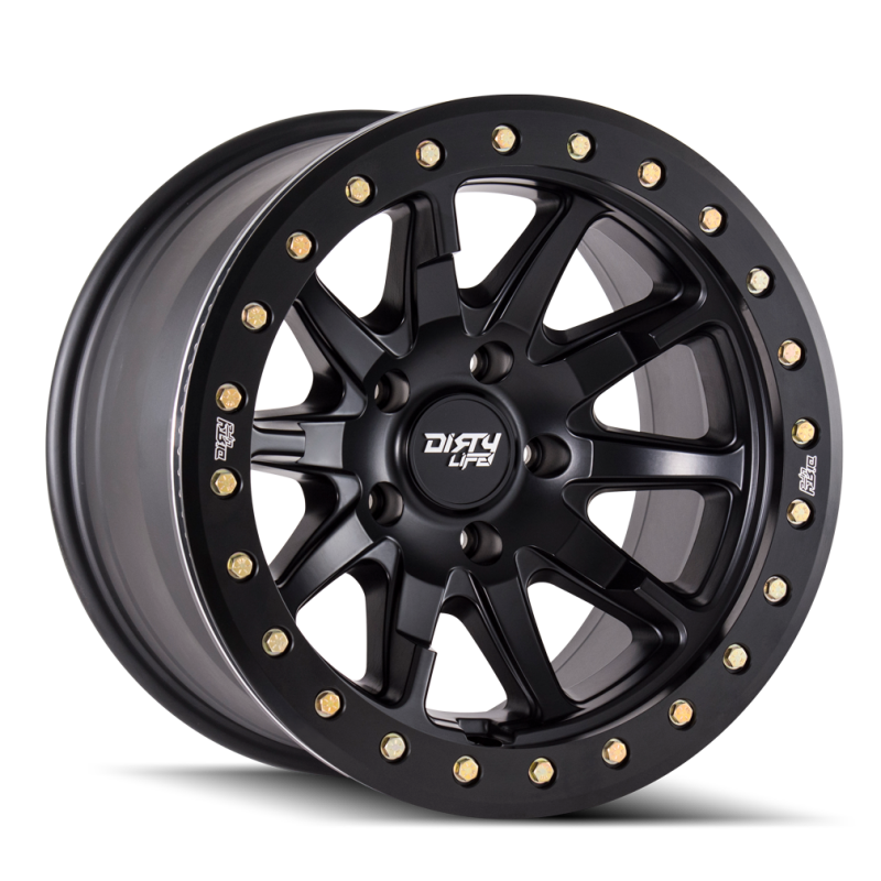 Dirty Life 9304 DT-2 20x9 / 5x139.7 BP / 12mm Offset / 87.1mm Hub Matte Black Wheel - Beadlock-thumbmail-1