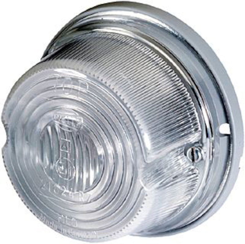 Hella 1259 White Side Marker Lamp w/ Chrome Base-thumbmail-1