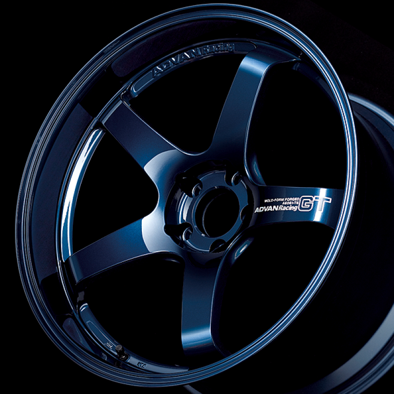 Advan GT Premium Version 21x12.0 / +45 ET / 5-120 / 70.1mm Bore / Racing Titanium Blue & Ring-thumbmail-1