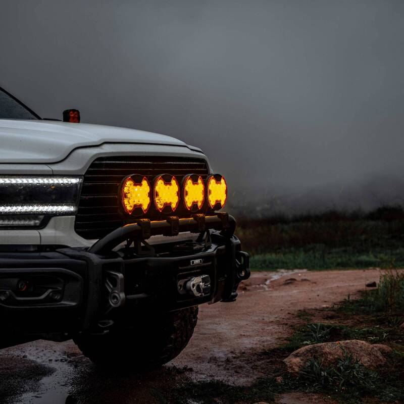 KC HiLiTES SlimLite 8in. LED Light Shield Driving (Shield Only) - Amber-thumbmail-3